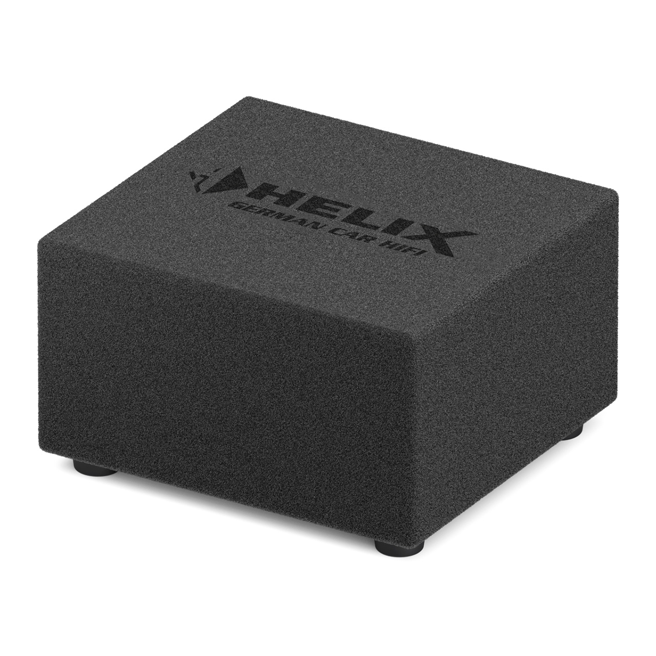 Schwarzer, rechteckiger Schaumstoffblock mit abgerundeten Kanten und Helix Logo oben